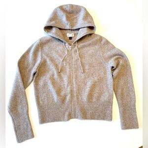 **SOLD** Universal Thread Beige Hooded Knit Women's Sweater with Zipper, size M